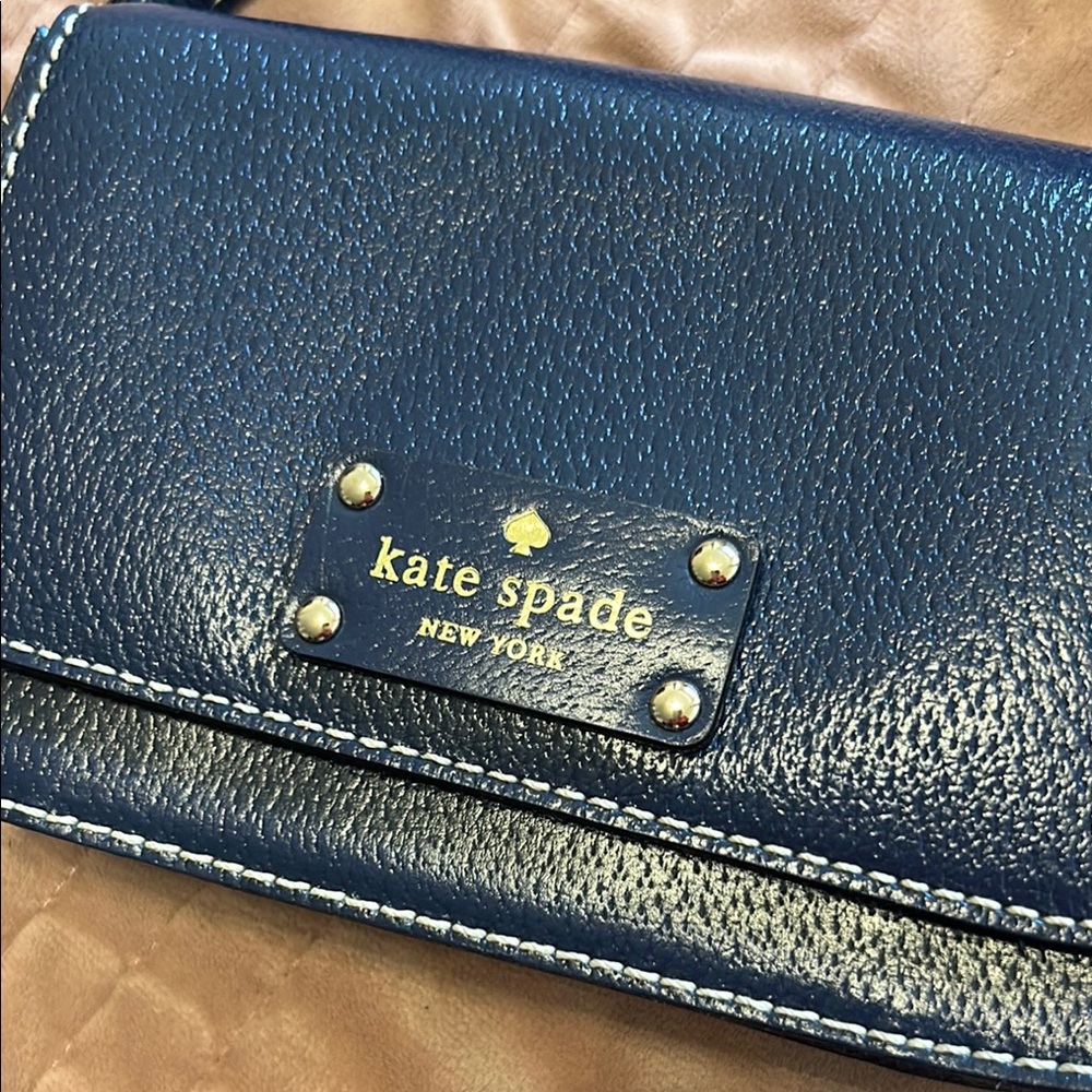 Kate Spade Blue Crossbody Bag with Gold Hardware - Picture 2 of 4